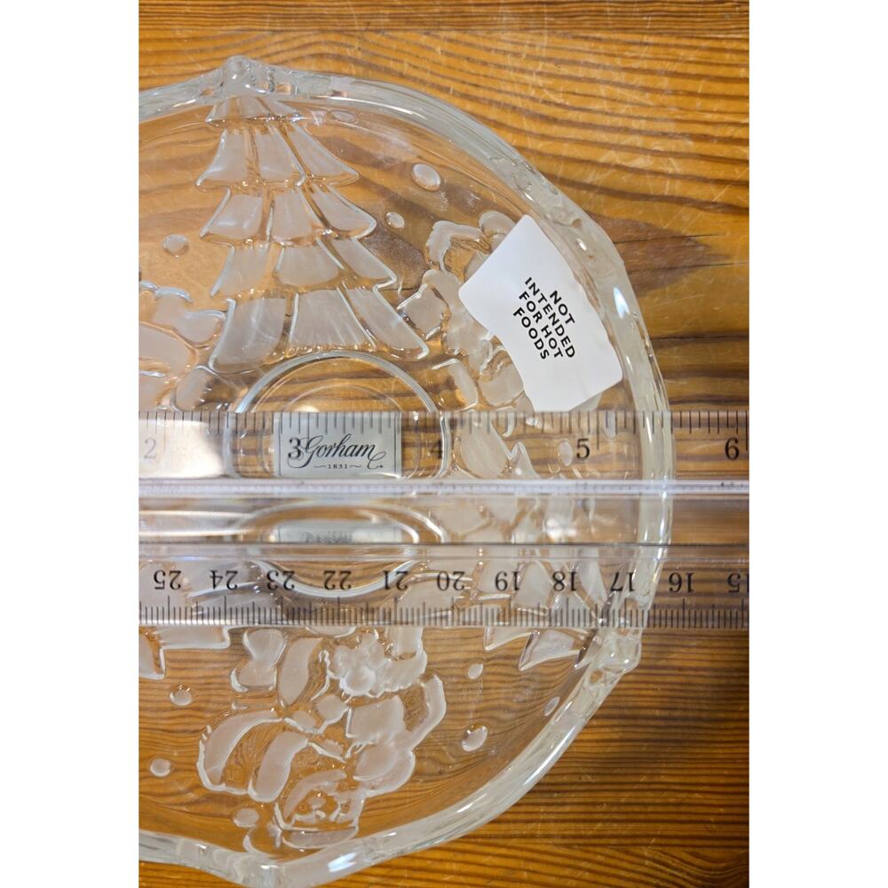 Gorham Holiday Traditions North Pole Express Santa Bowl German Crystal - Picture 6 of 11